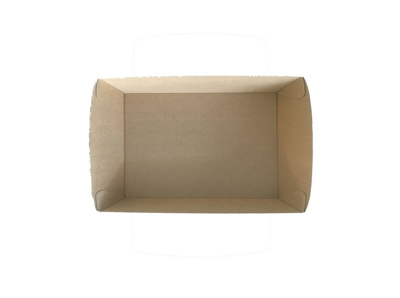 Corrugated cardboard fruit bowl brown Kraft 130x90x50mm 