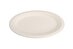 Bagasse plate white oval 263x199x20mm 