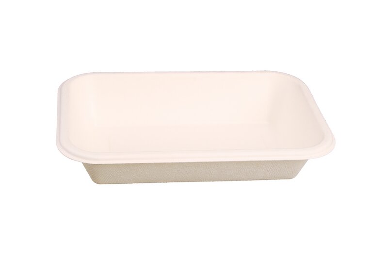 Bagasse-Tray weiß 180x120x35mm 