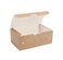 Finger food box brown with hinged lid 116x73x45mm 