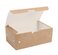 Finger food box brown with hinged lid 136x85x53mm 