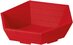 Pr&auml;sentkorb mittel 6-eckig rot 38x34x7,5/13cm 