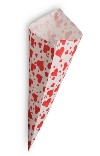 Spitzt&uuml;ten f&uuml;r 250g Herzen rot 