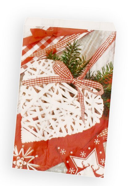 Faltenbeutel "Frohes Fest" 20+7x32cm 