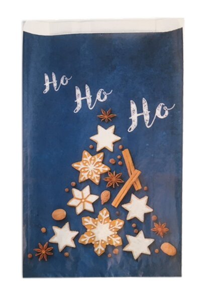 Pleated bag "Ho Ho HO" 20+7x32cm 