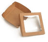 Produktbild Snackbox braun mit Deckel 12x12x4cm 450ml