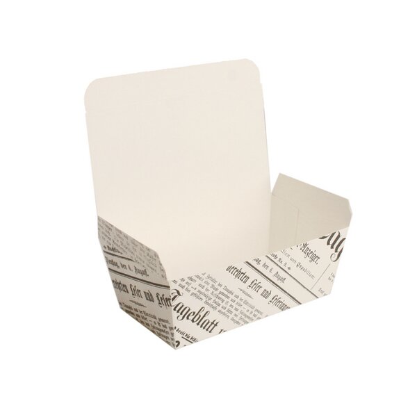 Fingerfoodbox klein "Zeitung" 14/12,4x8/6,5x5cm 