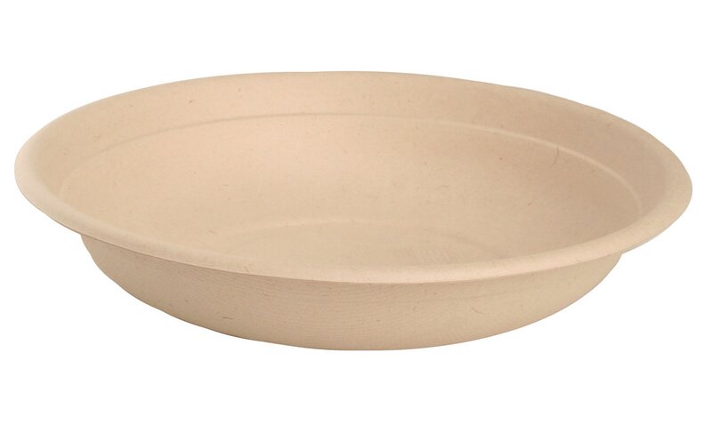 Salatschale aus Bagasse rund 750ml 21x4cm 