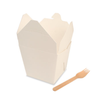 Asia Boxen Fold Pak 64oz eckig weiß unbedruckt 