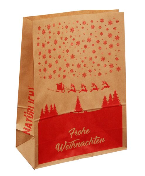 Lunchtüten "Frohe Weihnachten" 22x10,5x30cm 