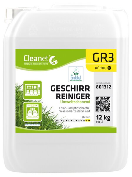 Geschirrreiniger mit Eco-Label Cleanet GR3 10l/12kg 