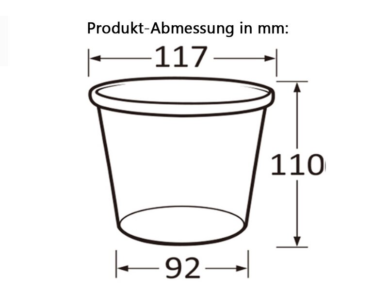 Bambus Becher 750ml Soup-To-Go Becher 26 oz 