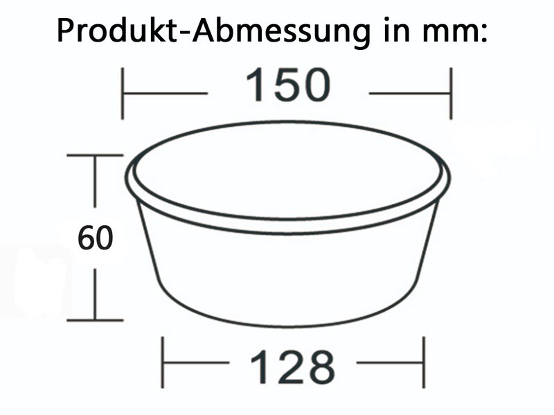 Salad Bowl brown PLA round 150mm 750ml/26oz 