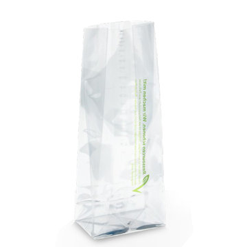 Block bottom bag cellophane unprinted