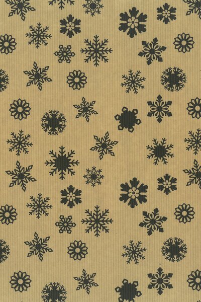 Weihnachtspapier Flocken schwarz 70cmx50m 3cm Kerndurchmesser 