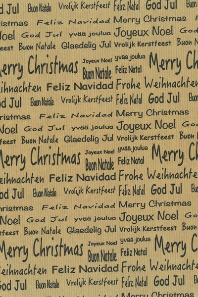 Weihnachtspapier "Frohe Weihnachten" schwarz 70cm x 100m 