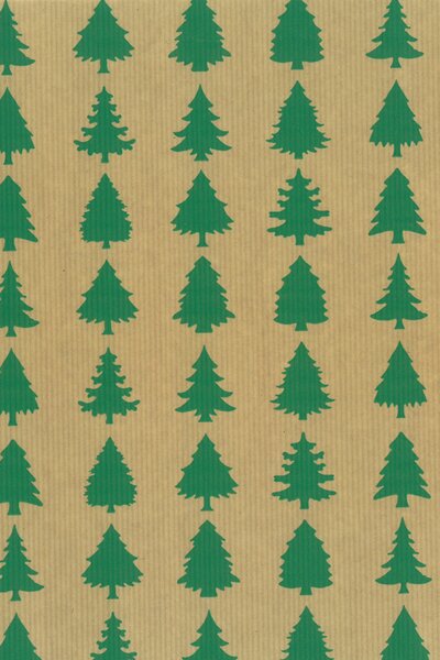 Weihnachtspapier Tannenbaum grün 70cm x 100m 