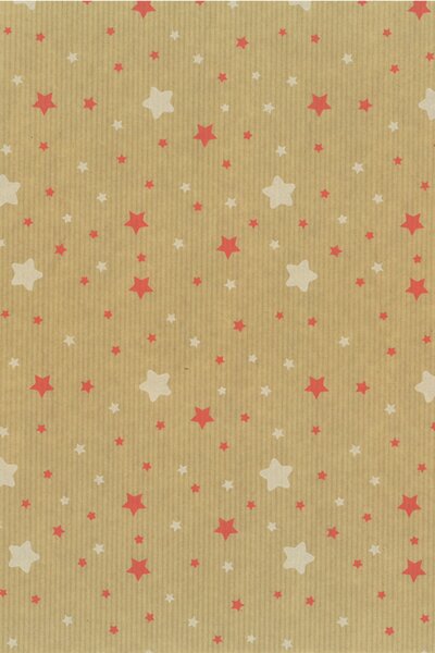 Weihnachtspapier "Sterne" rot/weiß 70cm x 100m 