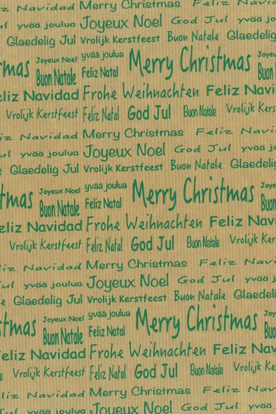 Weihnachtspapier Frohe Weihnachten grün 70cm x 100m 