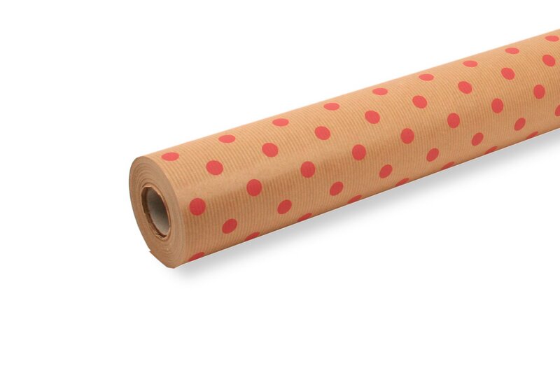 Geschenkpapier Punkte rot 70cm x 50m 