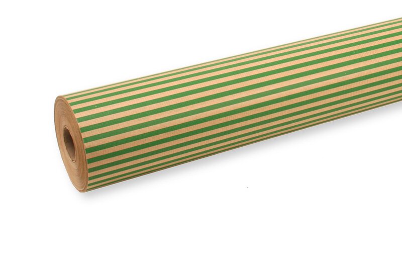 Geschenkpapier Streifen grün 70cm x 100m 