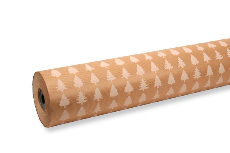 Christmas tree wrapping paper white 70cm x 200m 