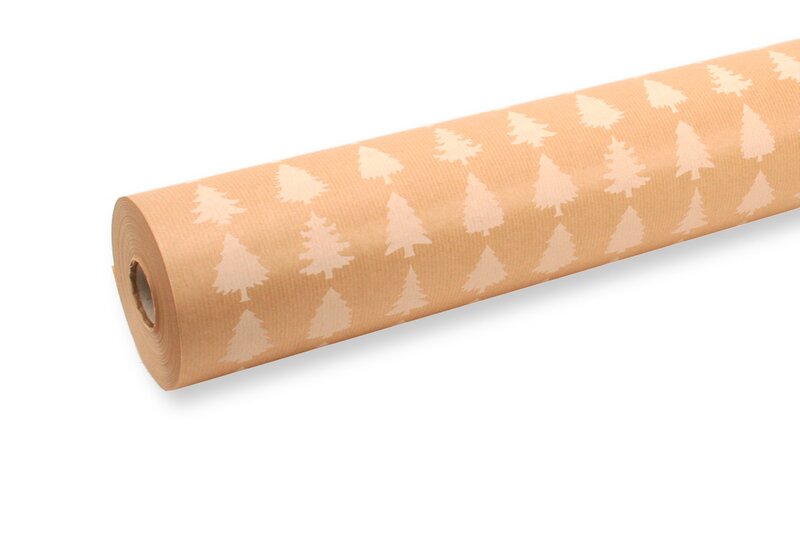 Christmas paper roll fir tree white 70cm x 100m 