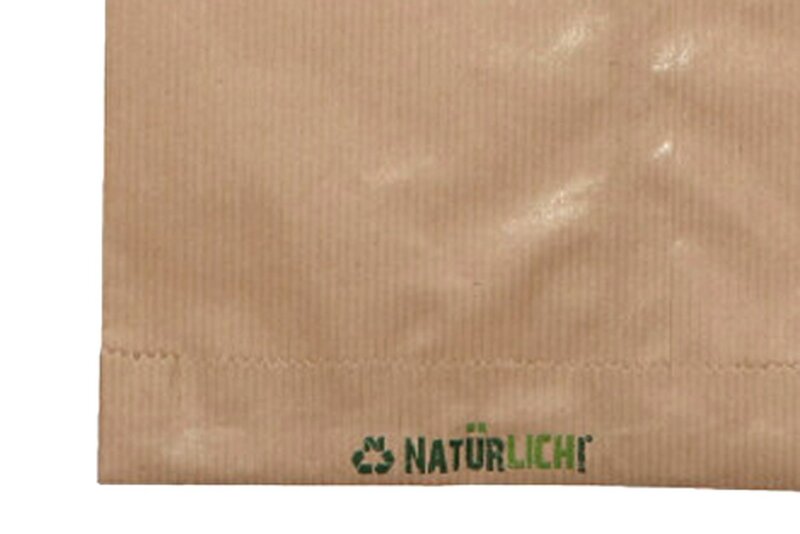 Flachbeutel braun Natron "Nat&uuml;rlich 14x19cm 
