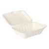 Produktbild Bagasse Boxen mit Deckel eckig wei&szlig; 530ml #192074