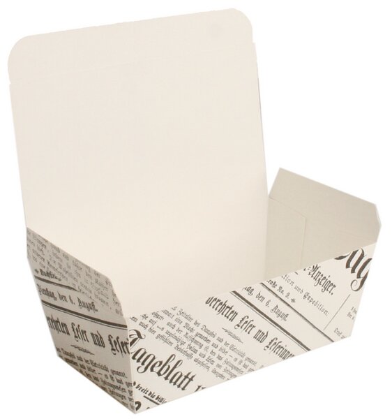 Finger food box large "Newspaper" 19/17.5x11.5/10x5.5cm 