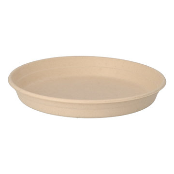 Organic menu plate round natural undivided &Oslash; 21.5 cm x 2.5 cm