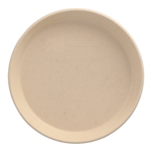 Bio Menüteller rund natur ungeteilt Ø 21,5cm x 2 ,5 cm 