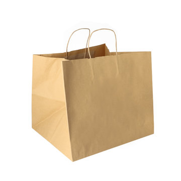 XXL carrier bags made of kraft paper with twisted cord