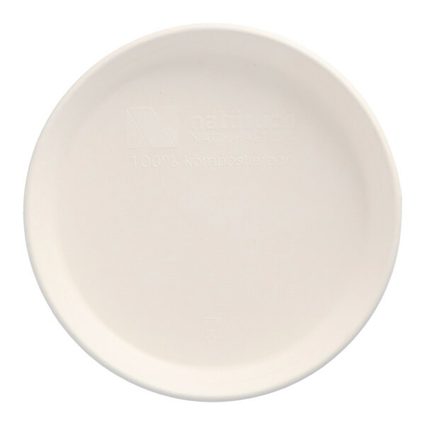 Bagasse dinner plate white round undivided Ø 21.5 x 2.5 cm 