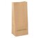 Block bottom bag brown with BOPP insert 135+75x315mm 