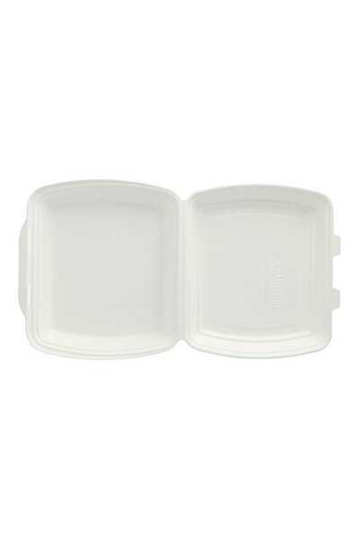 Bagasse menu boxes white undivided HP4 