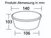 Menüschale braun 900ml Ø140mm 
