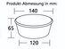 Menüschale braun 600ml (21oz) Ø 14cm 