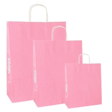 Colored paper bags with paper cord