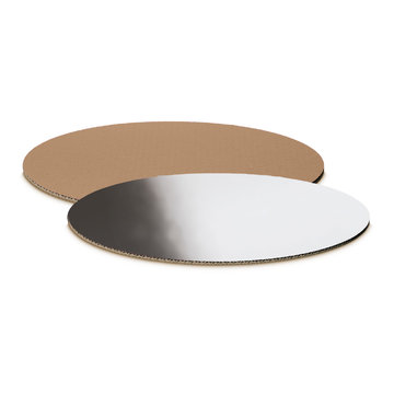 Dekoplatte oval silber-metallic/natur