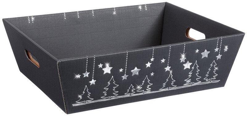 Pr&auml;sentkorb "Weihnachtsglanz" 376x286x129mm -Gro&szlig;- 