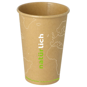 Coffee mug brown 400ml with water-based coating