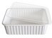 Rectangular trays white PS 1000cc with lid 