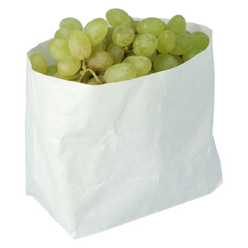 Bottom bag white for grapes