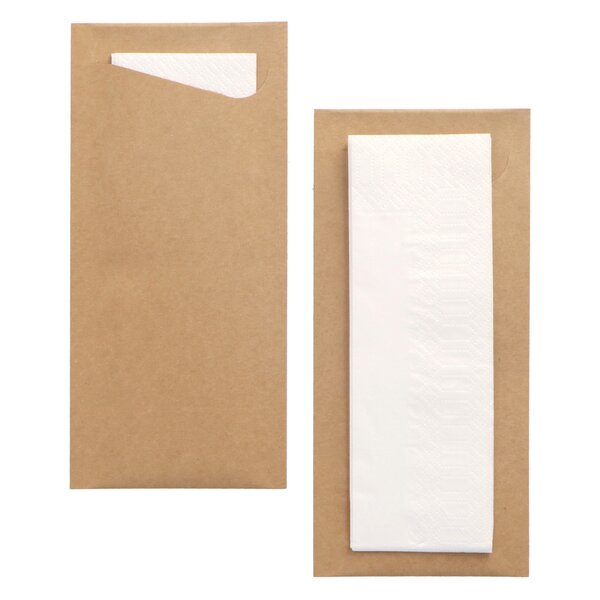 Cutlery bags 85x190mm with 2-ply napkin 