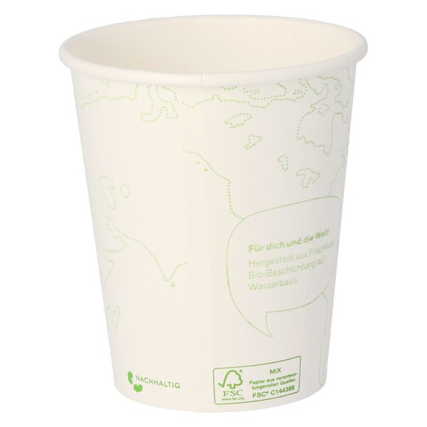 Coffee To Go Becher weiß 0,2 Liter FSC®-zertifiziert wasserbasierender Beschichtung 