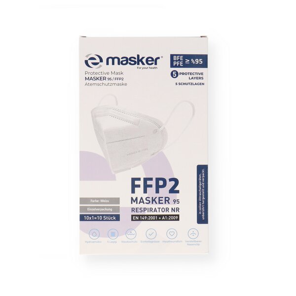 FFP2 Atemschutzmaske, CE 2169, einzeln verpackt 
