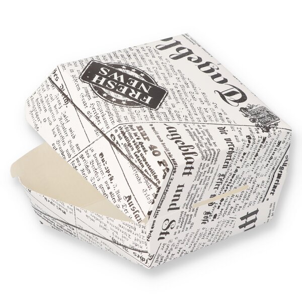 Hamburgerbox "Newspaper" 11,5x11x8cm 